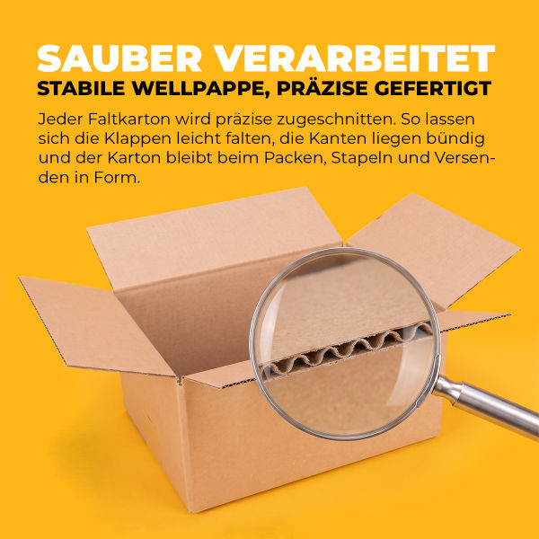 Einwelliger Karton unter der Lupe: Wellenschicht zwischen zwei Decklagen
