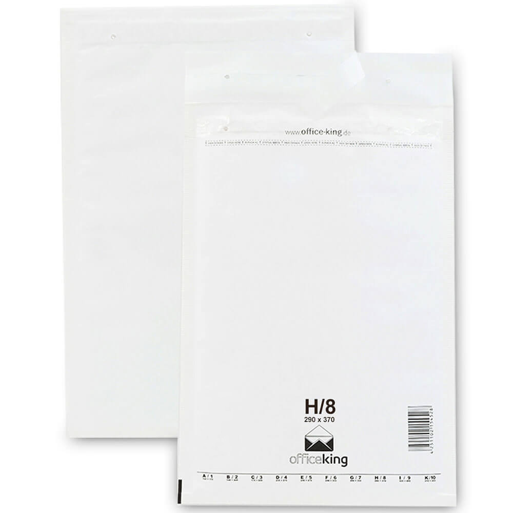 100 H8 Bubble mailers white 290 x 370 mm - officeking
