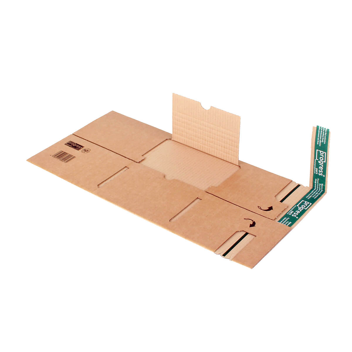 Book packaging cardboard premium 248x185x80-0 mm din b5 self-adhesive + tear strip - progressPACK