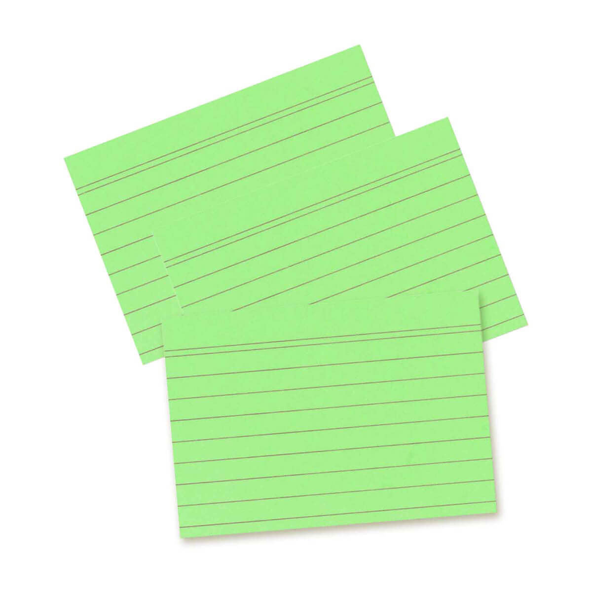 Herlitz Index cards lined 100 pieces shrink-wrapped a5 Green