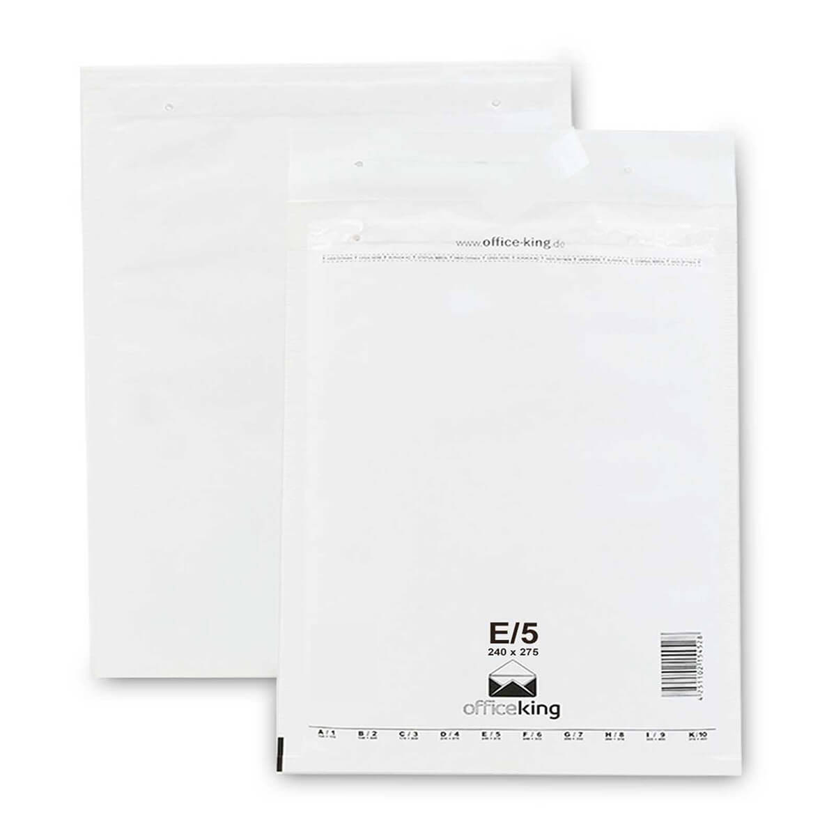 100x E5 Luftpolstertaschen 240x275 mm weiß - officeking