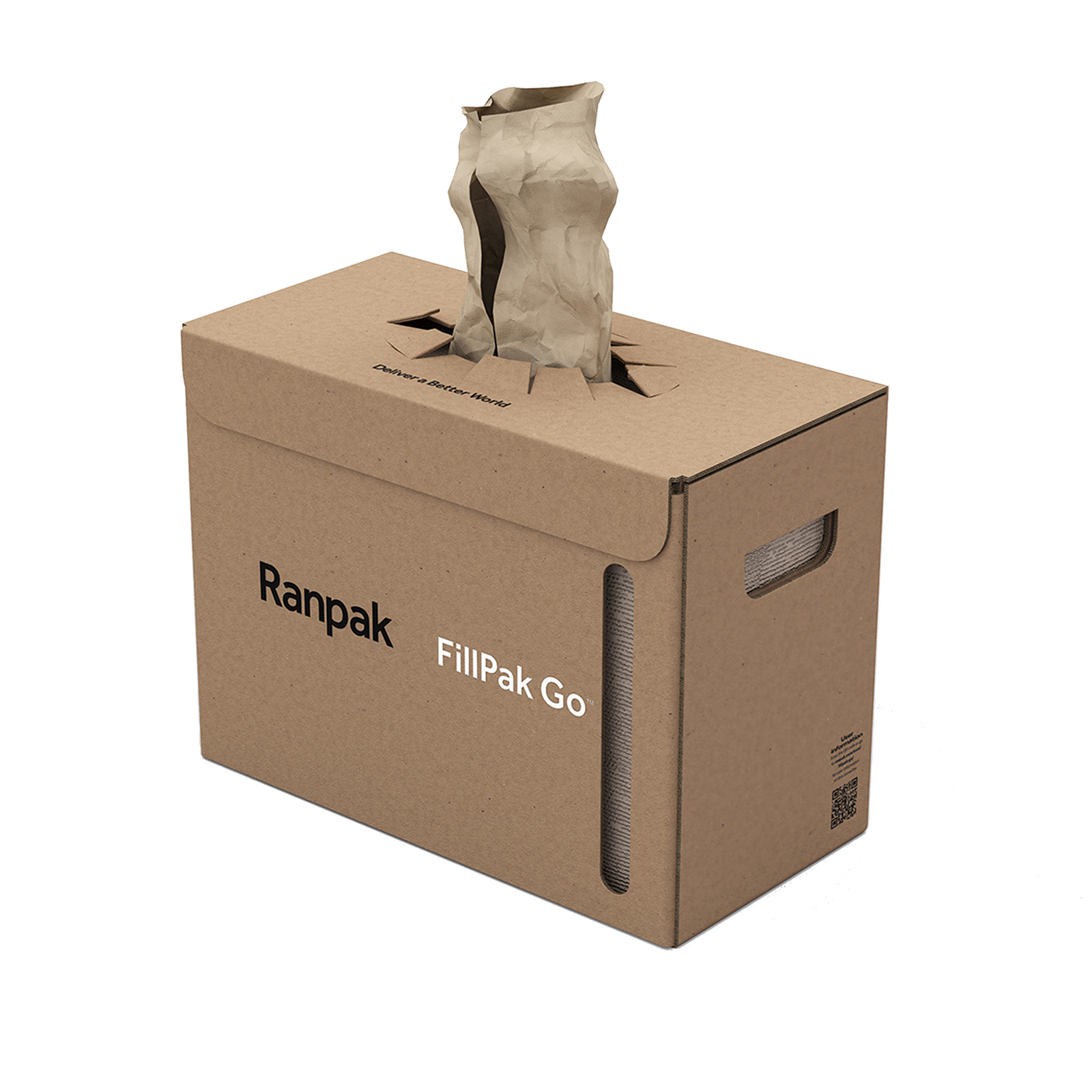 Ranpak FillPak Go recycled packing paper, 38cm x 360m filler in dispenser.