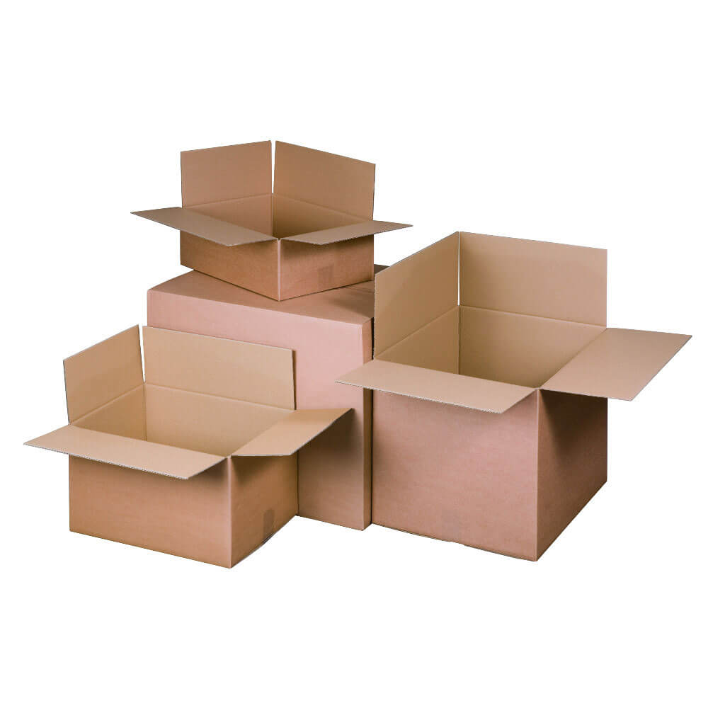 Cardboard box single wall, 395x295x290mm, brown