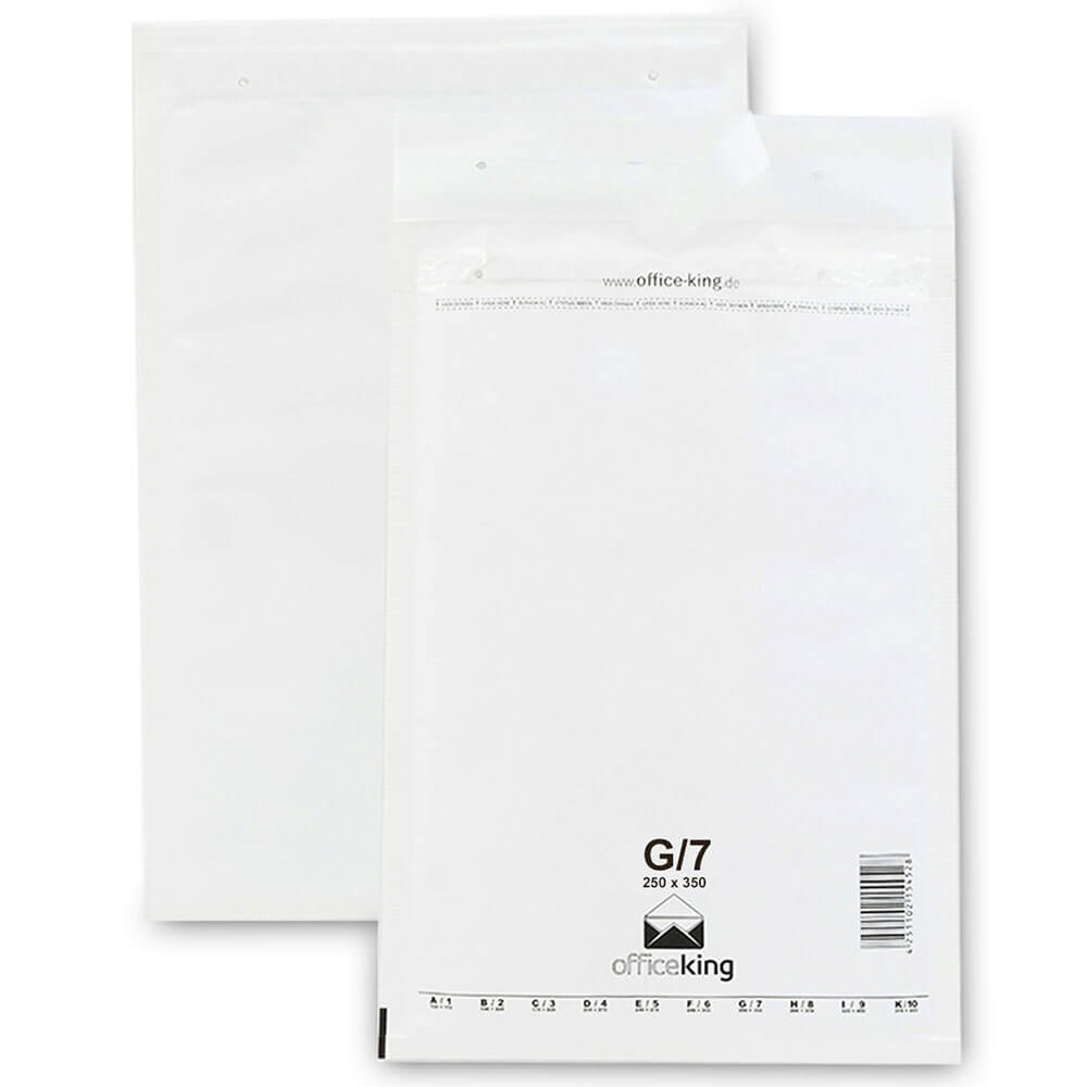 100 G7 Bubble mailers white 250 x 350 mm - officeking