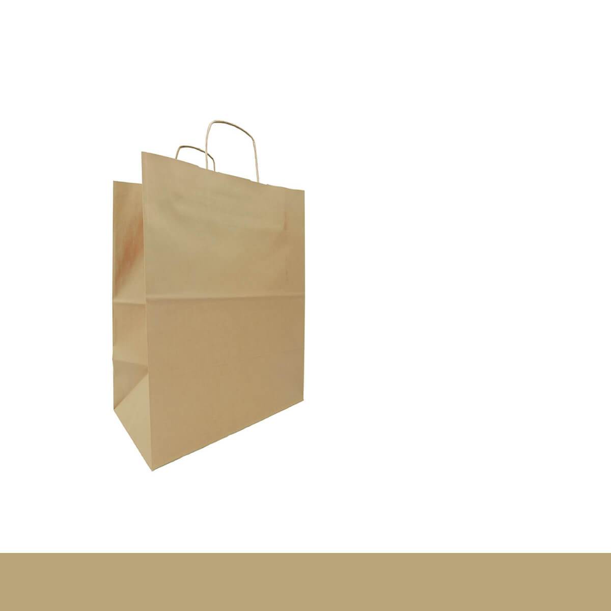 Paper bags with cord 24 x 18 x 8 cm- Paper carrier bags Brown