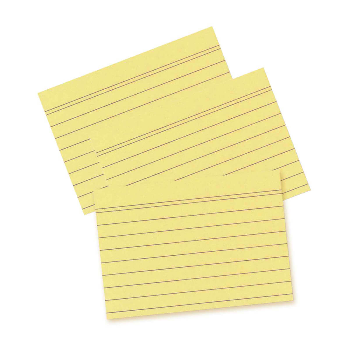 Herlitz Index cards lined 100 pieces shrink wrapped a5 Yellow