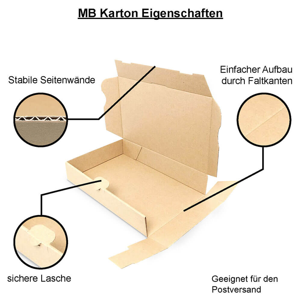 Letter-sized maxi-carton 160x110x50 mm - MB 1, brown