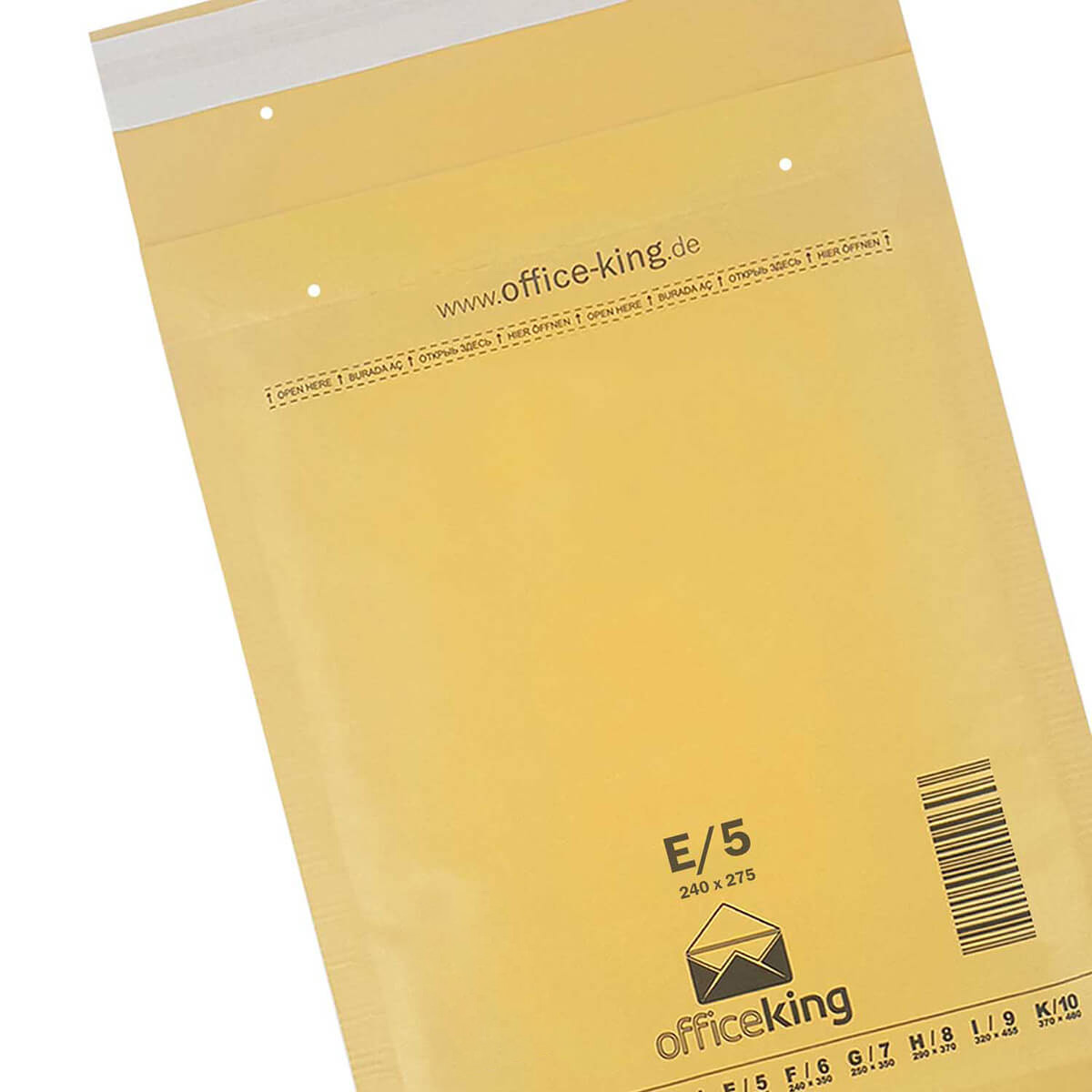 10x E5 Bubble mailers brown 240 x 275 mm - officeking