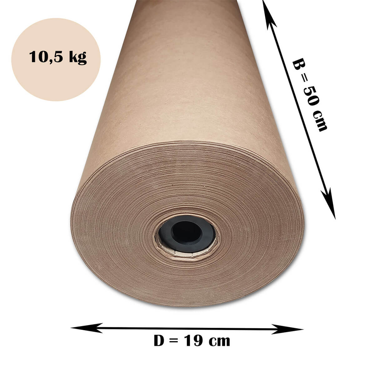 Kraftpapier Rolle 50 cm x 300 m Packpapier 70 g/m² braun