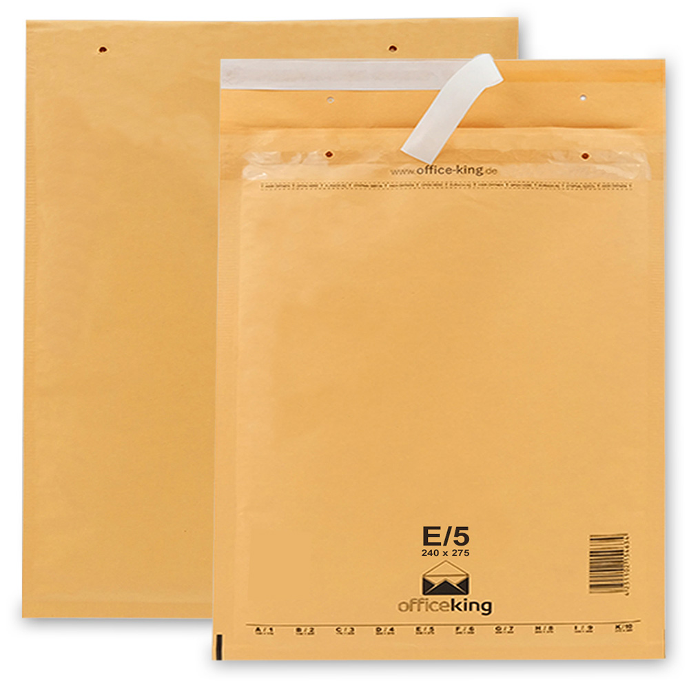 100 E5 Bubble mailers brown 240 x 275 mm - officeking