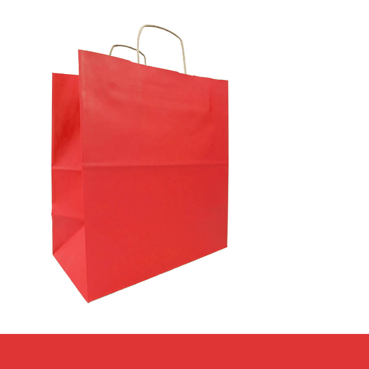 Paper bags with cord 41 x 32 x 12 cm - paper carrier bags red