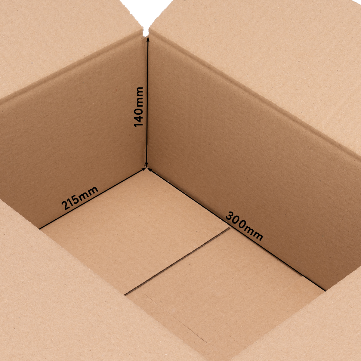 Cardboard box single wall 300x215x140 mm - KK 30