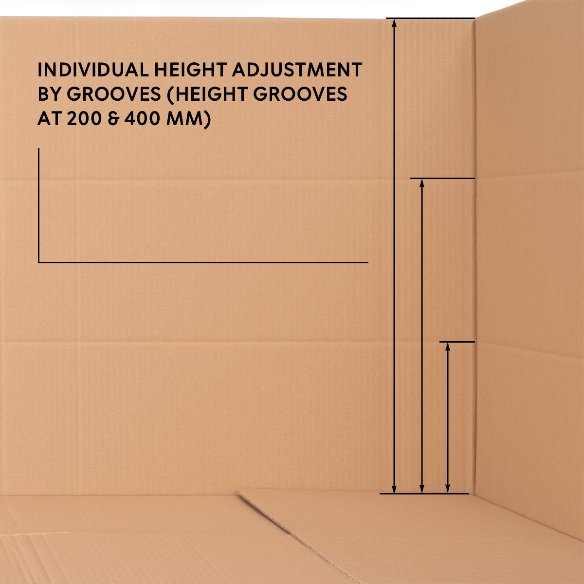 Folding carton 2-wall BC corrugated, 1200x600x600mm, brown, DHL carton