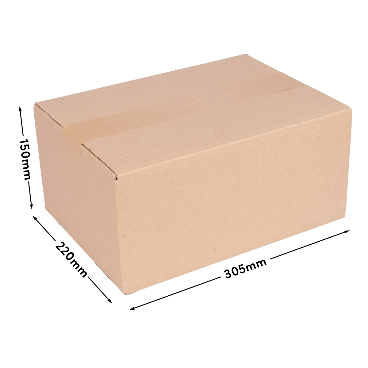 Cardboard box single wall 300x215x140 mm - KK 30