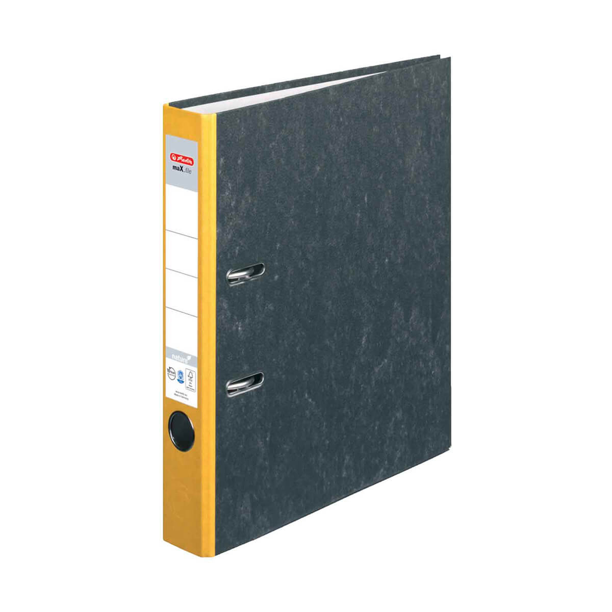 Herlitz Folder maX. file nature a4 5cm cloud marble cover yellow