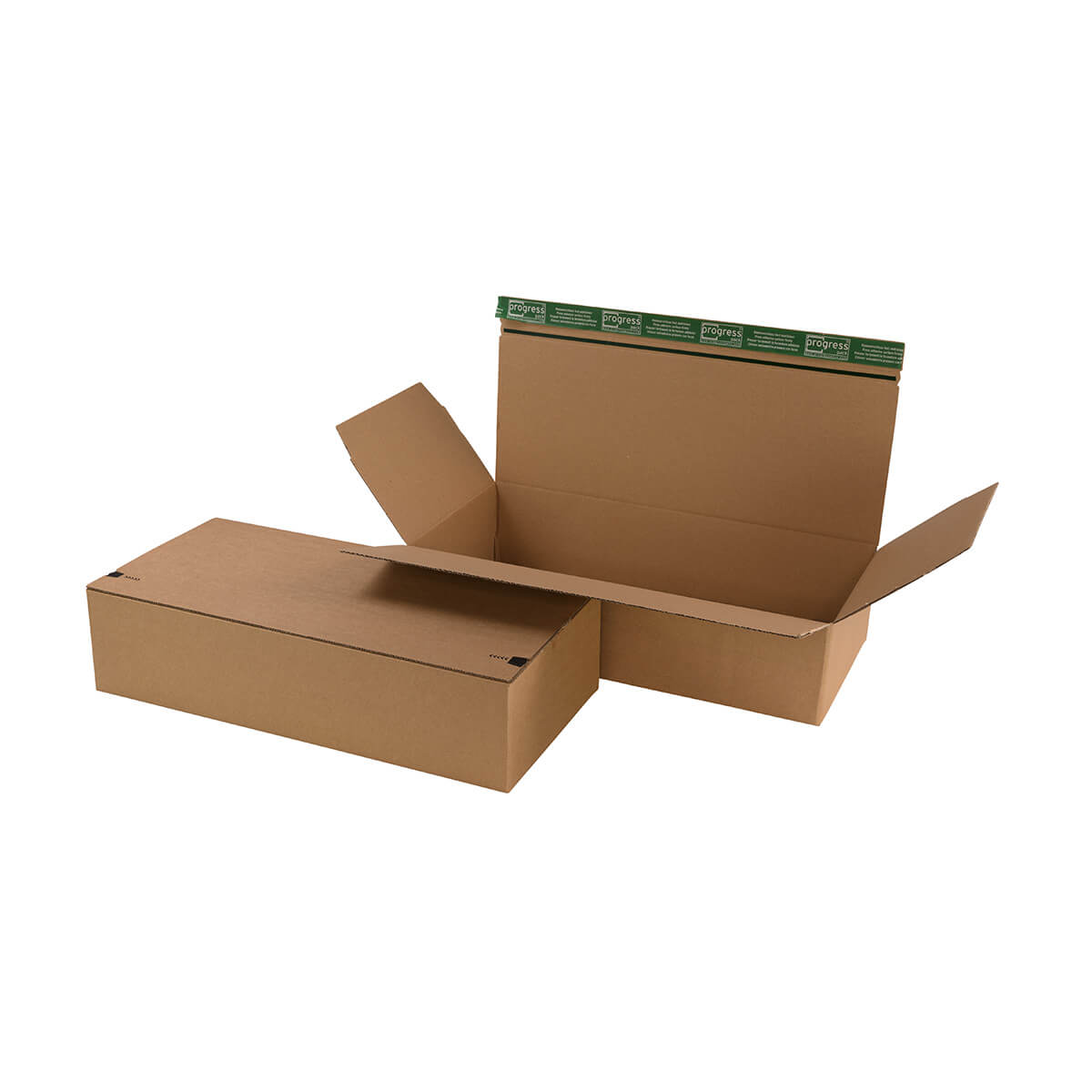 Folding carton 1-wall 590x290x130 mm self-adhesive + tear strip - progressPACK