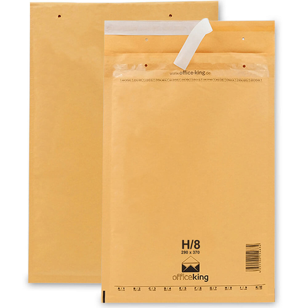 100 H8 Bubble mailers brown 290 x 370 mm - officeking