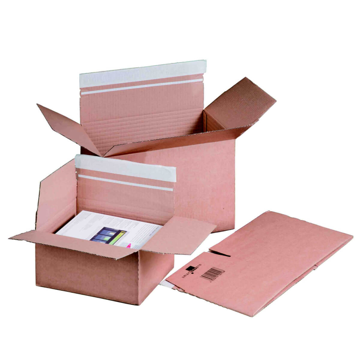 Hinged cardboard box 194x194x87 mm