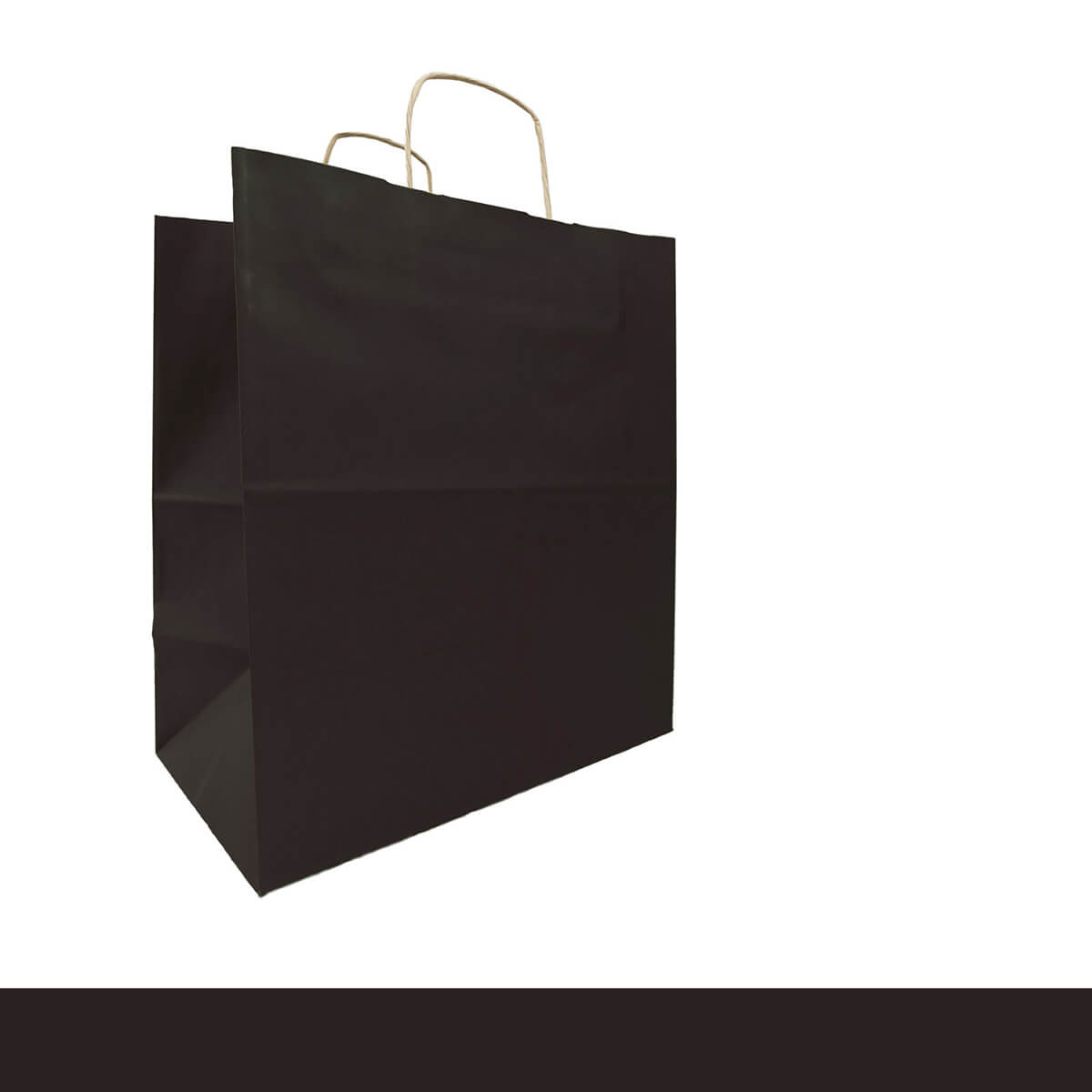 Paper bags with cord 41 x 32 x 12 cm - Paper carrier bags Black