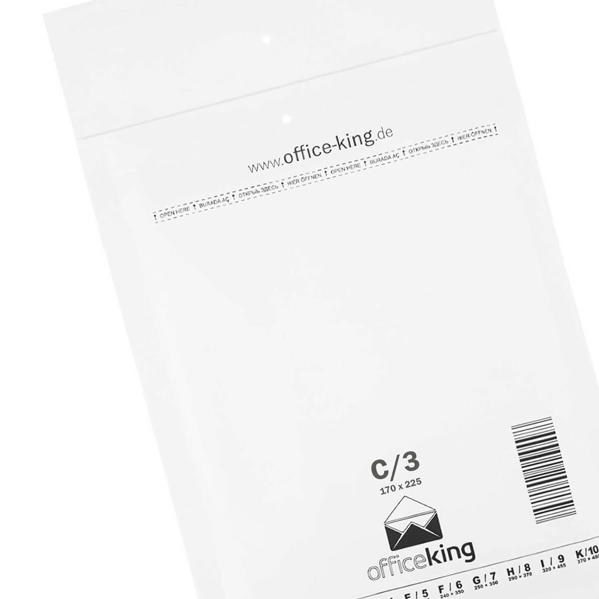 10x C3 Bubble mailers white 170 x 225 mm - officeking