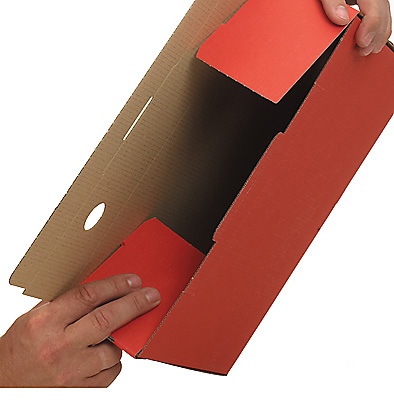 Archivboxen für Ordner 315x76x260 mm DIN A4 SELECT Archivkartons Beschriftungsfeld + Fingergriffloch grau - progressFILE