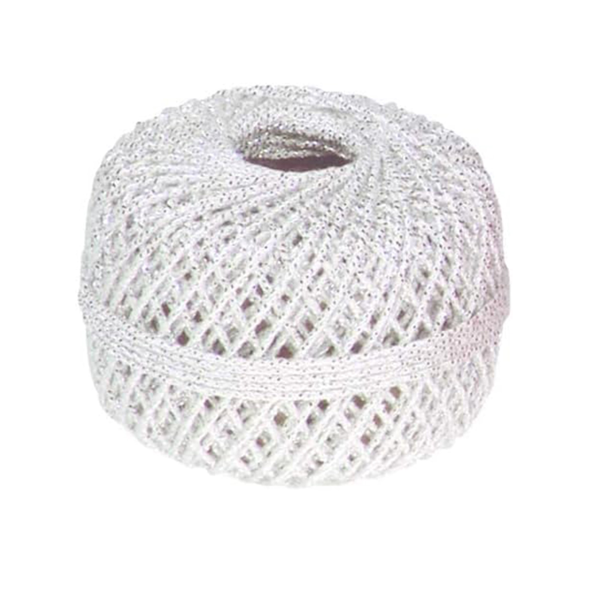 Gift cord decorative cord 1 mm x 20 m - metal effect lurex yarn silver