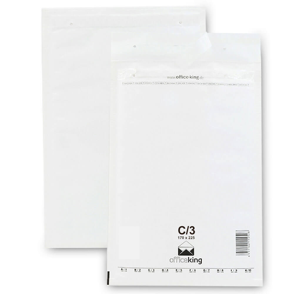 100 C3 Bubble mailers white 170 x 225 mm (DIN A5) - officeking