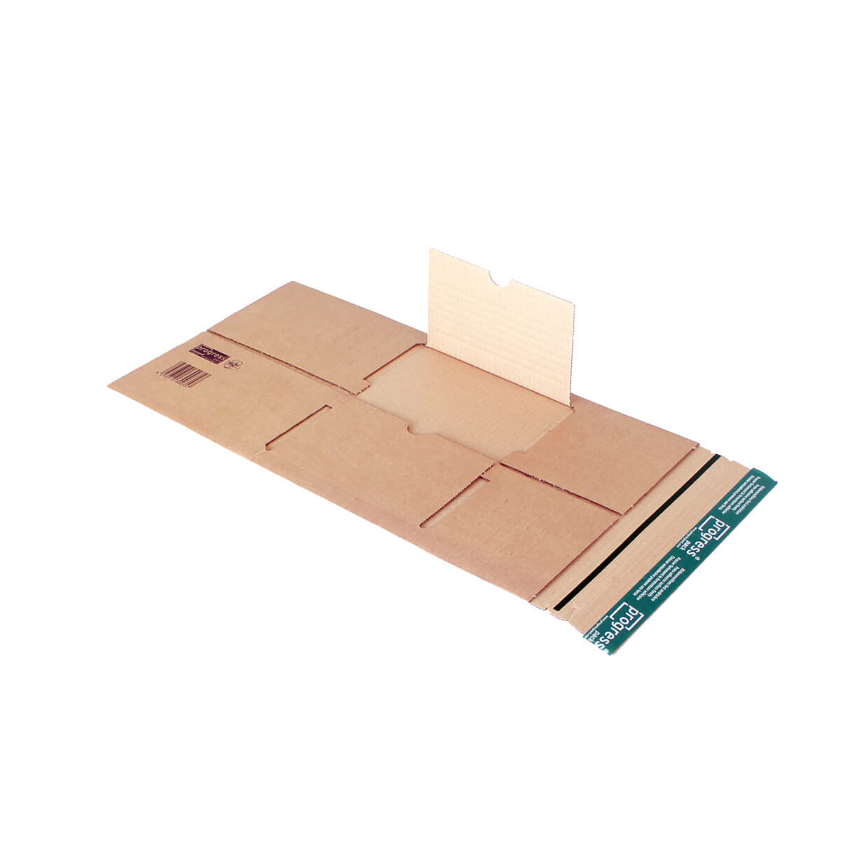 Book packaging cardboard 2-wall 250x190x85-0 mm din b5 self-adhesive + tear strip - progressPACK