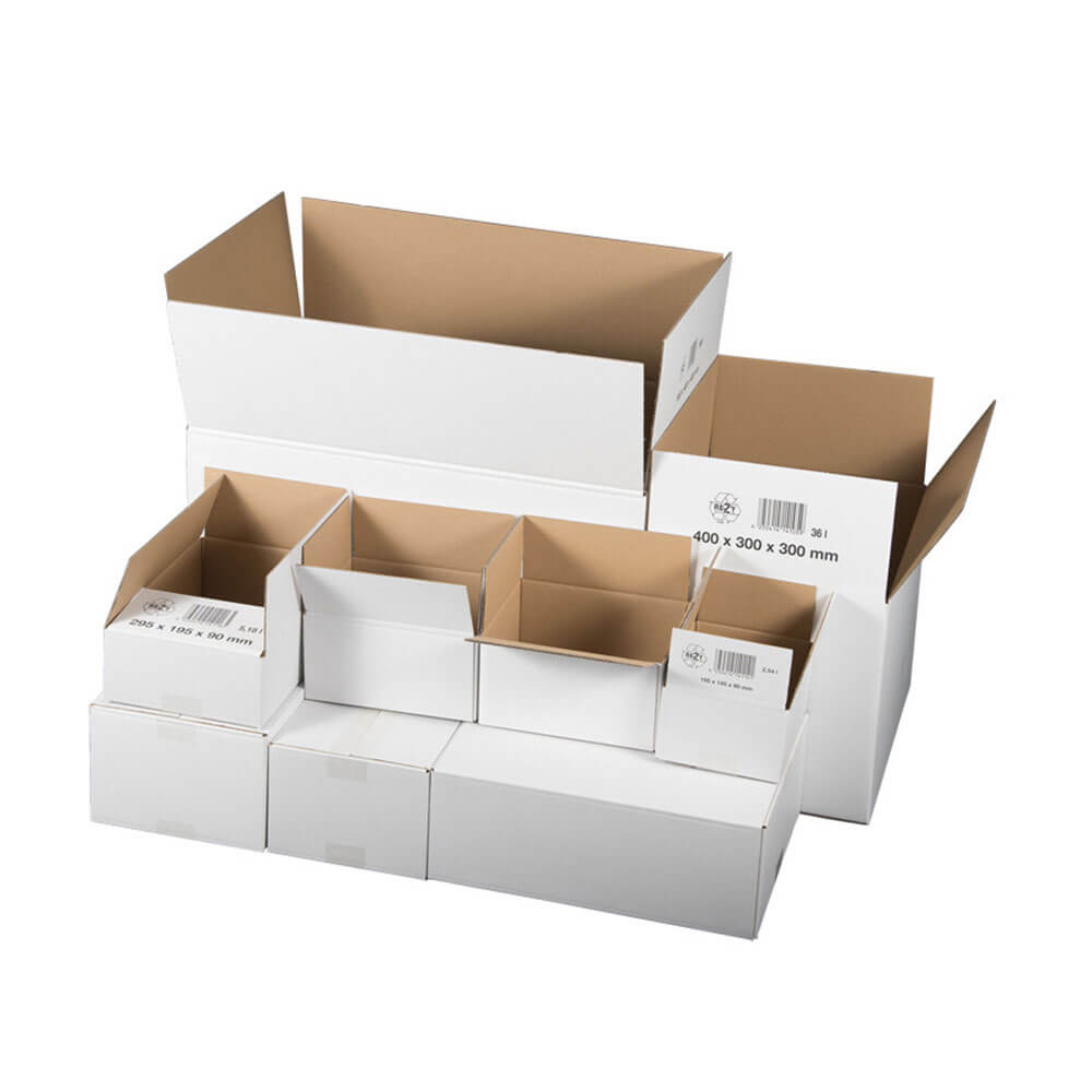 Cardboard box double wall, 304x217x150mm, white