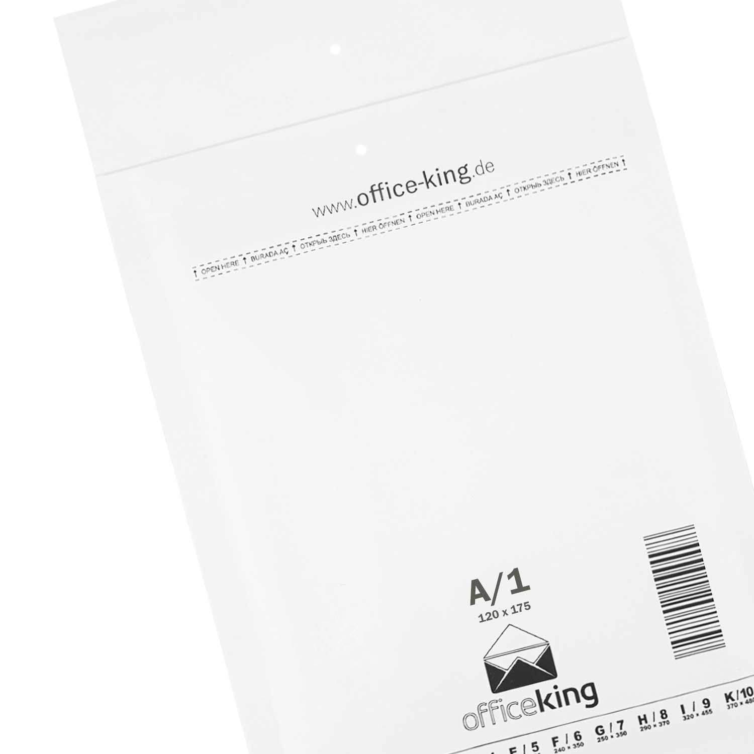 10x A1 Luftpolstertaschen 120x175 mm DIN A6 weiß - officeking