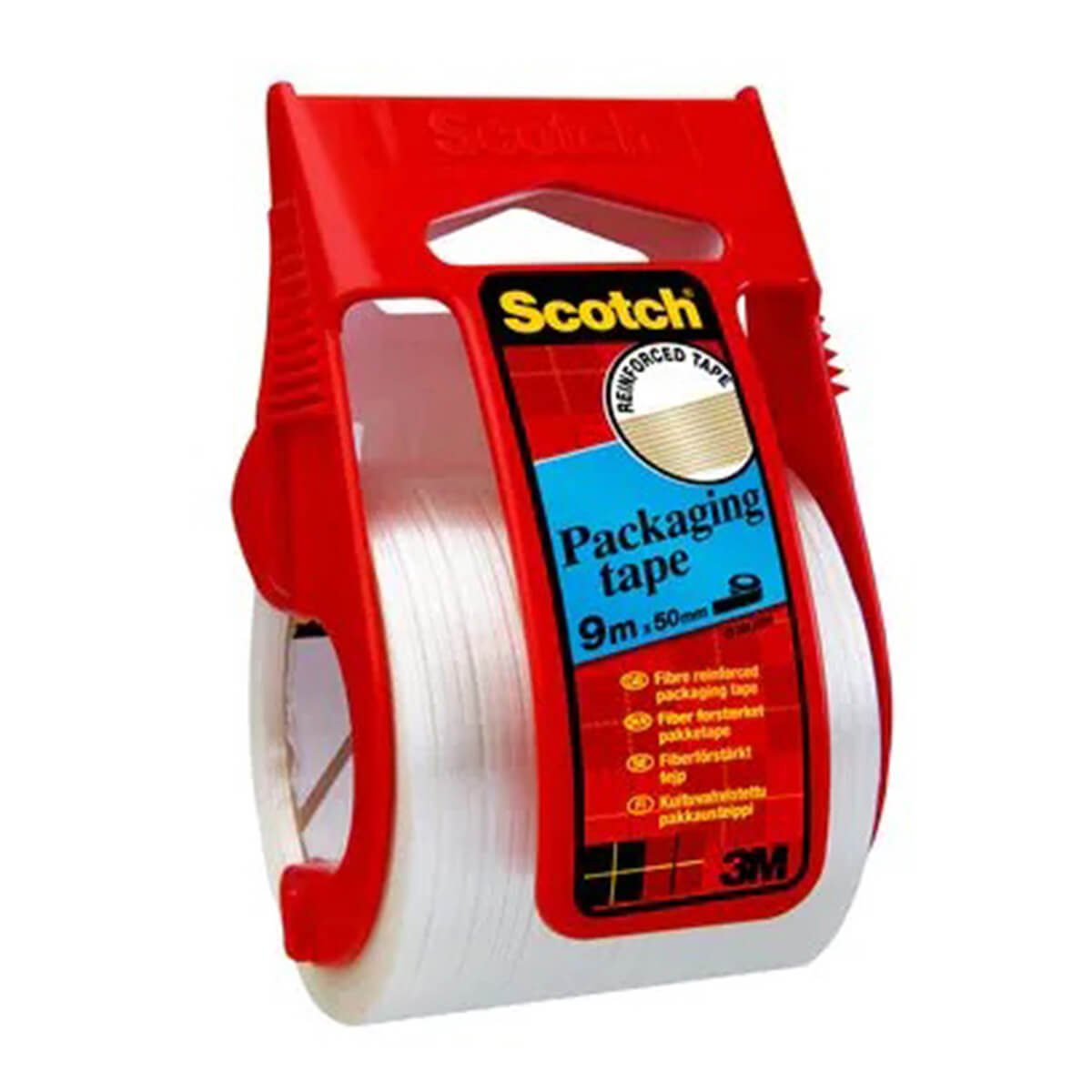 Scotch Packaging tape 50 mm x 9 m fibre-reinforced adhesive tape White in hand dispenser Parcel tape