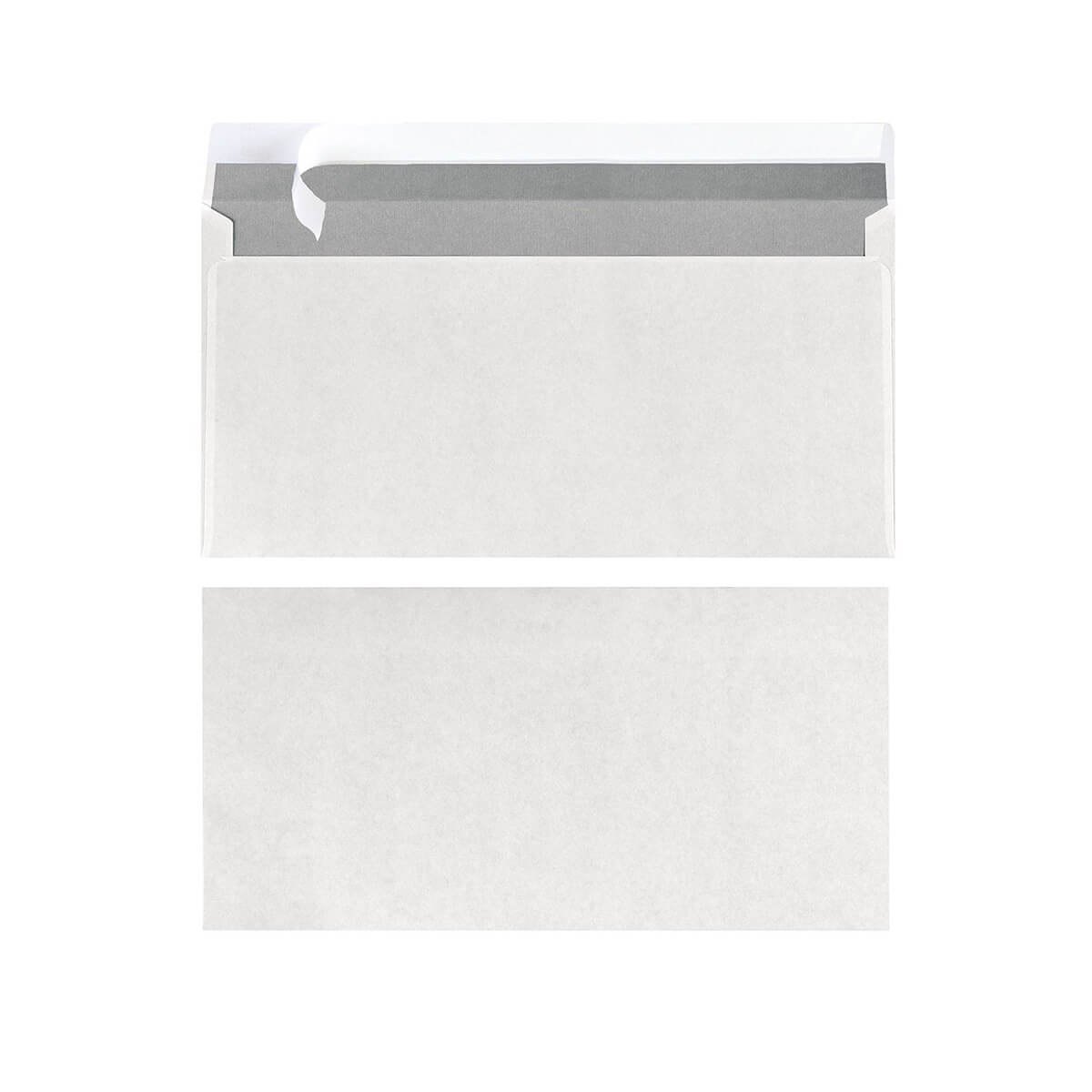 25x Briefumschlag DIN Lang 220x110 mm ohne Fenster Innendruck + haftklebend weiß - Herlitz