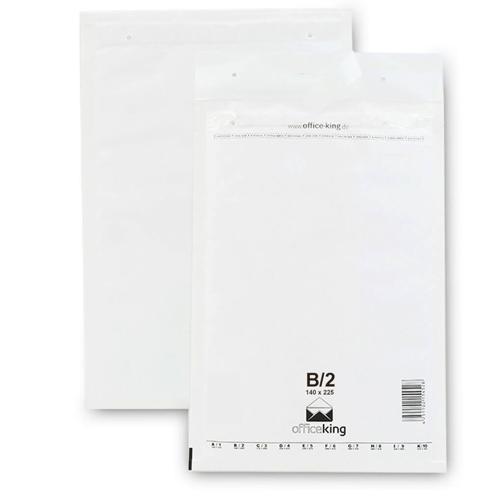 200x B2 Luftpolstertaschen 140x225 mm weiß - officeking