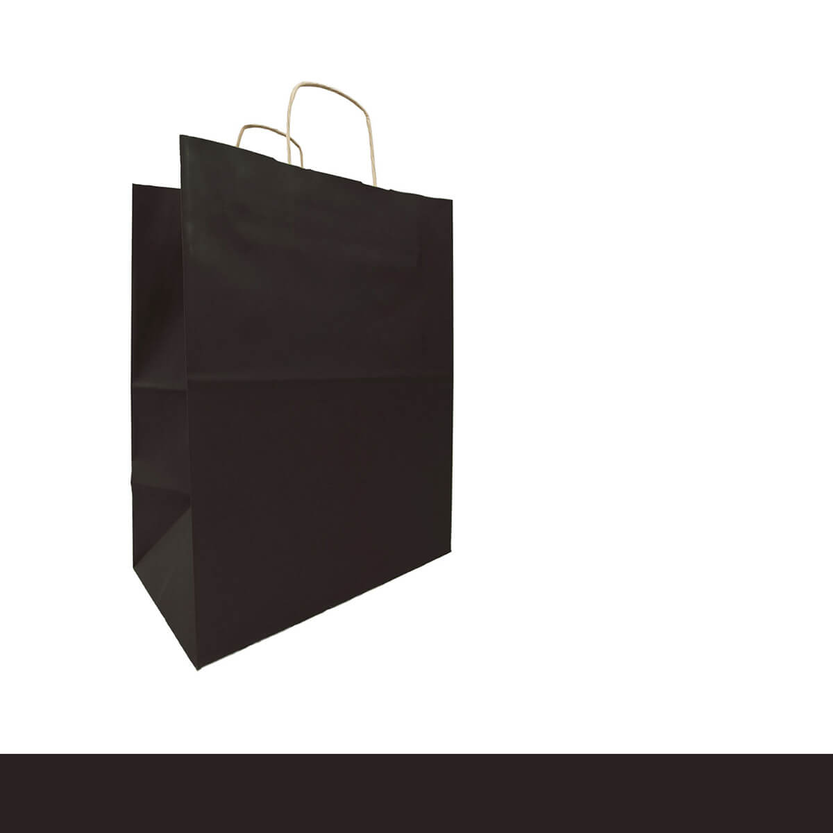 Paper bags with cord 33 x 24 x 11 cm - Paper carrier bags Black