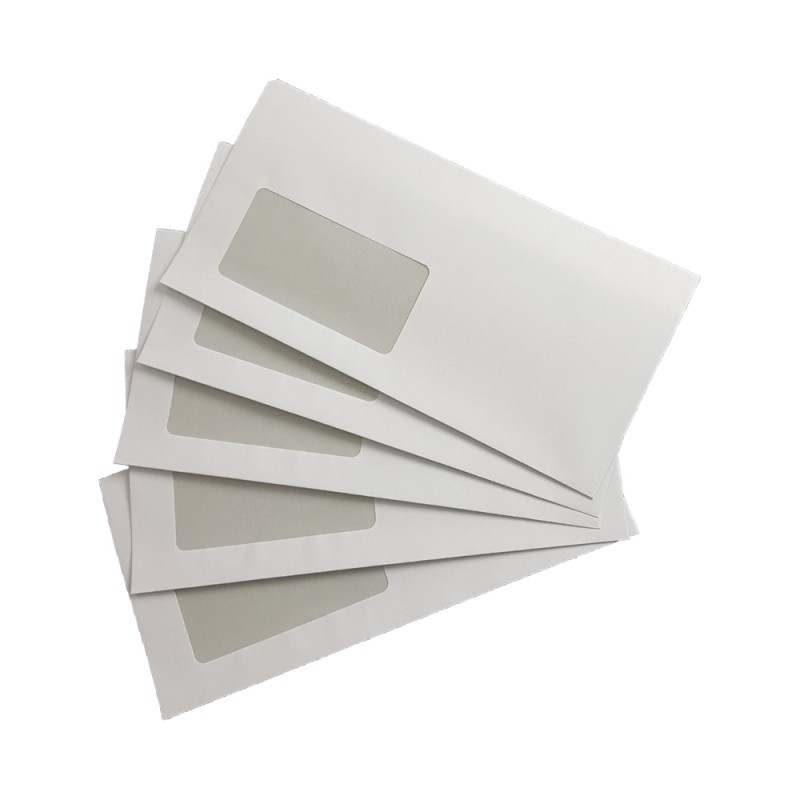 100 Envelopes DIN Lang white with window