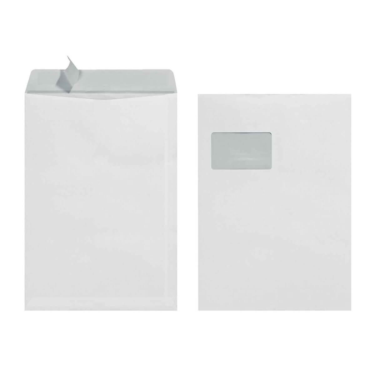 25x Herlitz shipping bags C4, self-adhesive, windowed, white