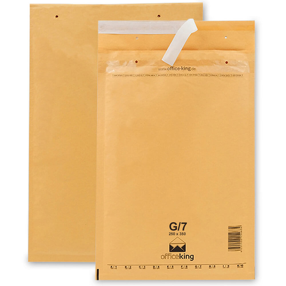 100 G7 Bubble mailers brown 250 x 350 mm - officeking