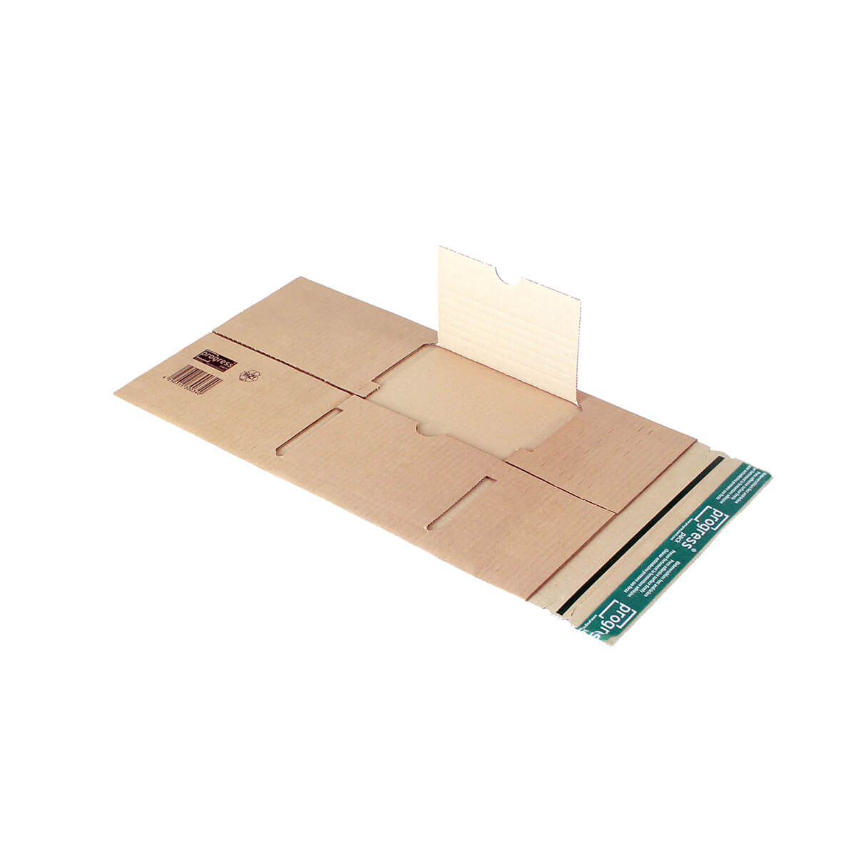 Buchverpackung 230x165x70-0 mm Pappe 2 wellig DIN A 5 selbstklebend + Aufreißfaden - progressPACK