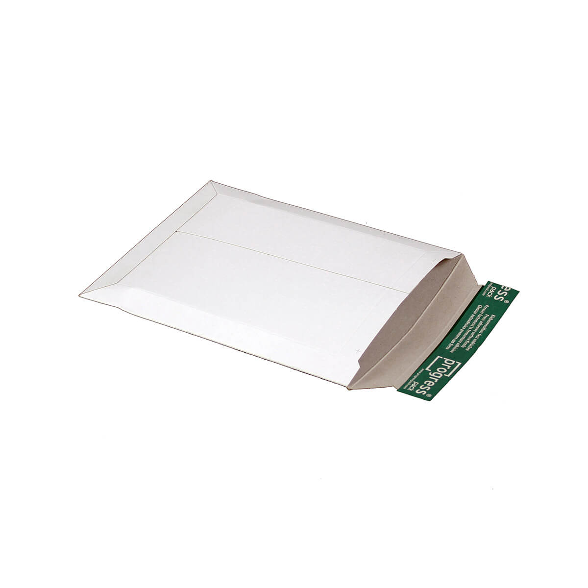 Shipping bag solid cardboard 205x262x30-0 mm din b5+ self-adhesive + tear strip, white - progressPACK