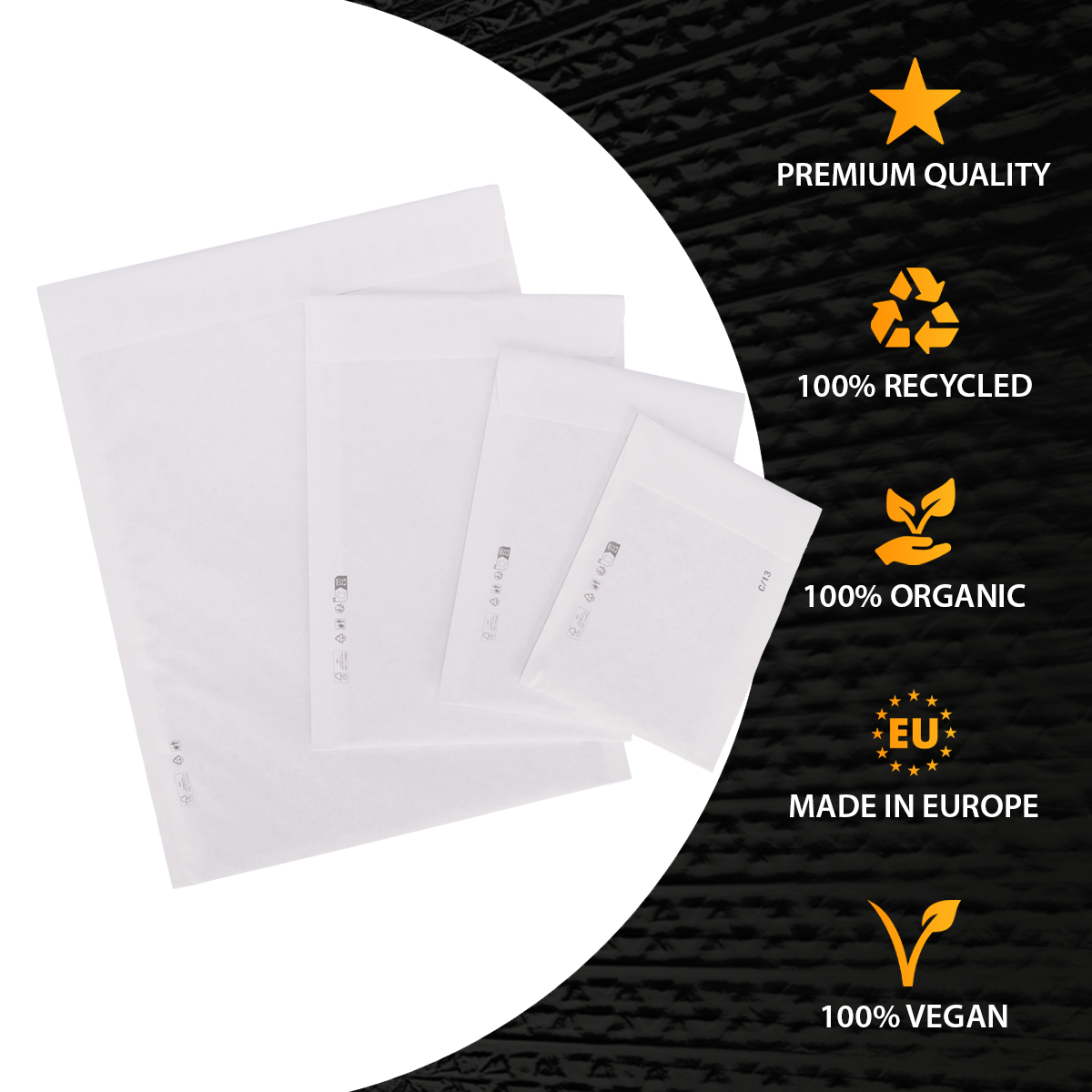 100 Paper Padded Mailing Envelopes 170 x 225 mm White A5 Mailing Envelopes with Paper Pads