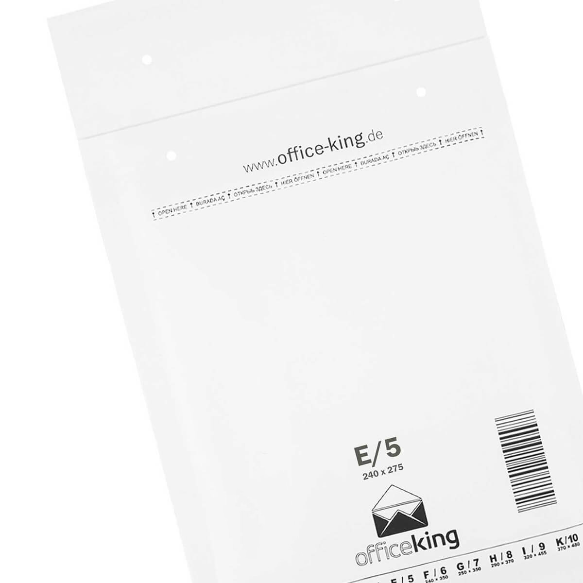 10x E5 Luftpolstertaschen 240x275 mm weiß - officeking