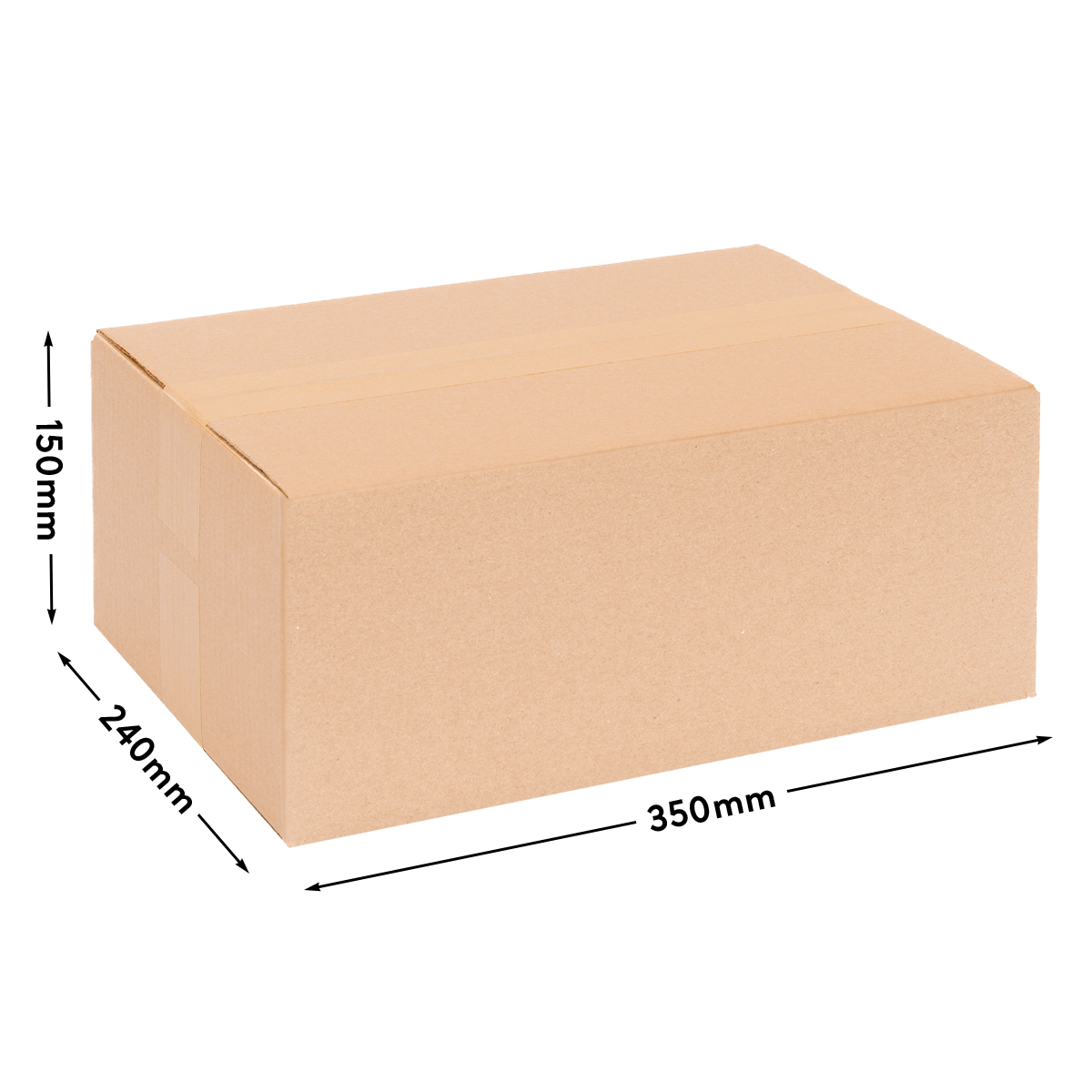 Cardboard box single wall 350x240x150 mm - KK 70