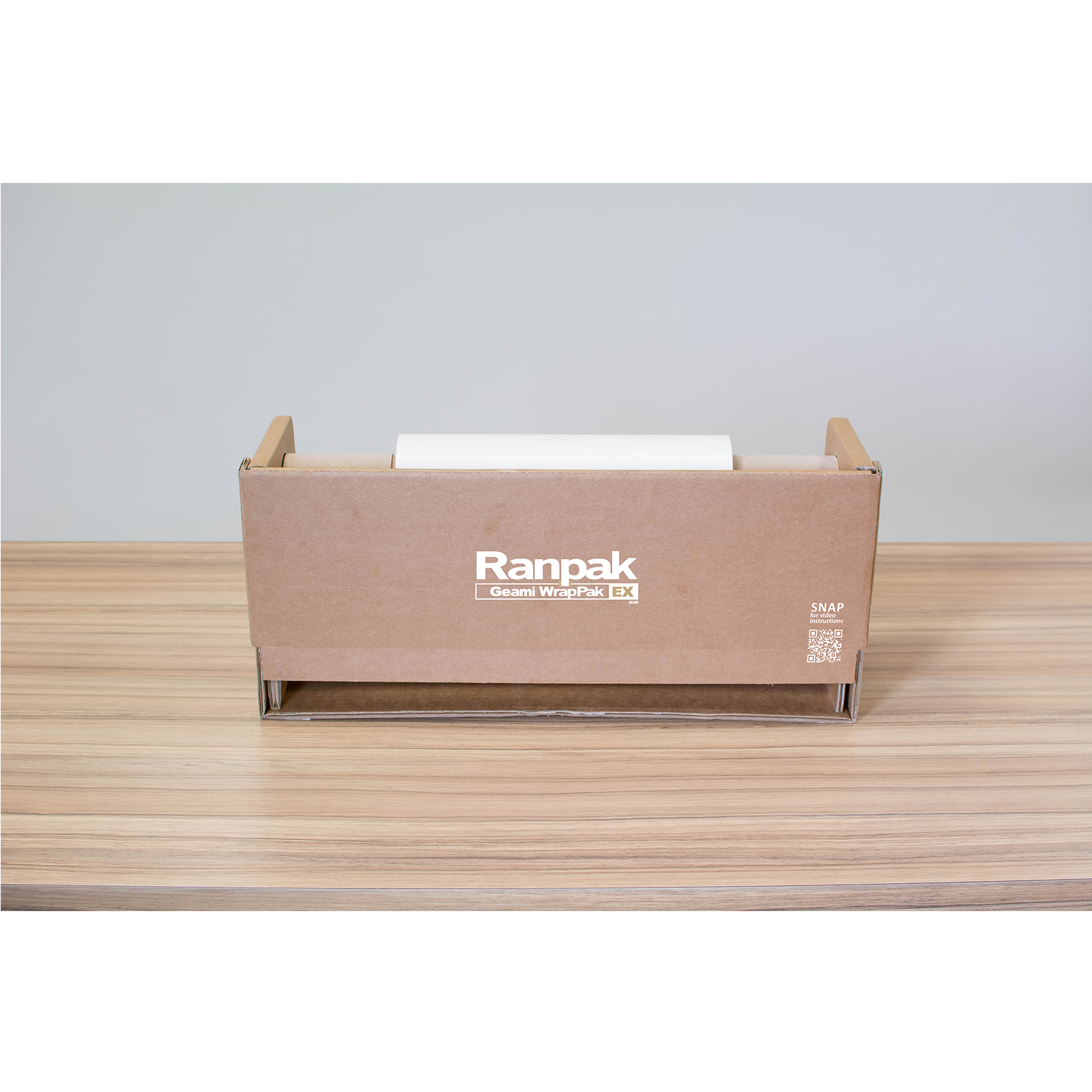 Ranpak Geami 50.8cm x 82m honeycomb paper with tissue paper inlay EXBOX mini disposable box dispenser