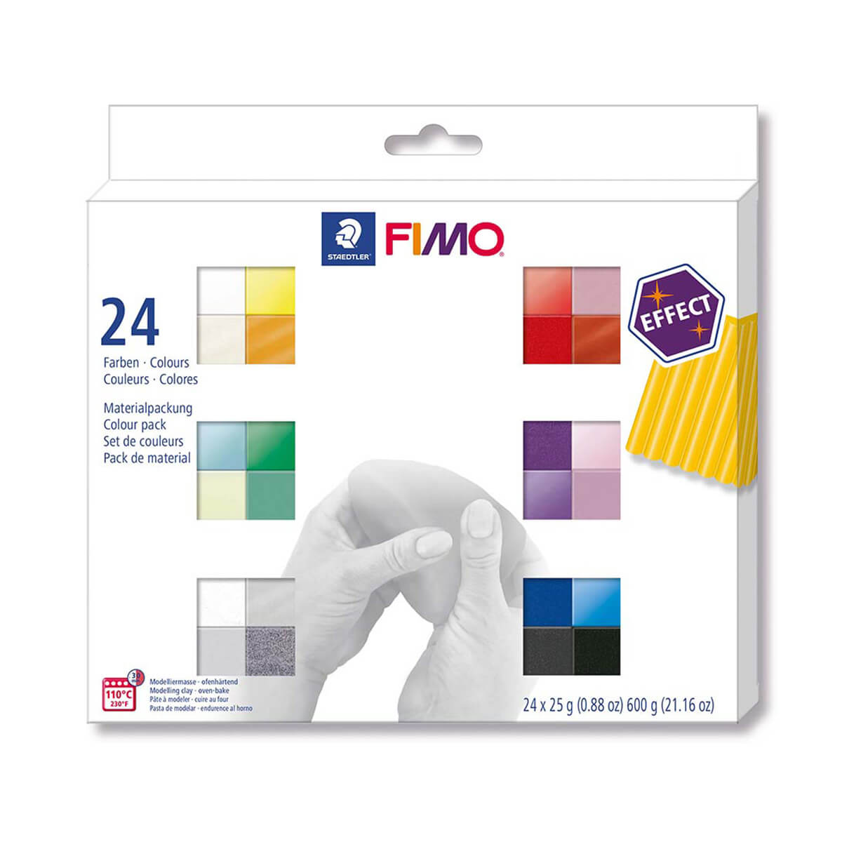 STAEDTLER FIMO® soft modelling clay 24 pieces of 25 g each Effect