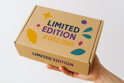 limited Edition Kenzeichnung auf Karton