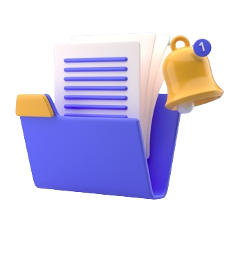 Eine geöffnete Aktenmappe