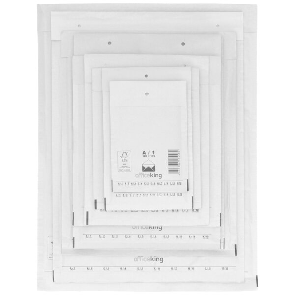Weiße Polstertaschen 200 Luftpolstertaschen 125x235 Mm - Extra Stark 50 My | Selbstklebend | Ideal Für Versand Polsterumschläge A5