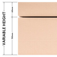 Folding Box in Brown with dimensions 250x200x140 mm, FEFCO 0201, Brand: verpacking (View 3)