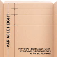 Folding Box in Brown with dimensions 430x285x570 mm, FEFCO 0201, Brand: verpacking (View 4)
