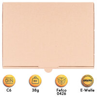 Maxi Letter Carton in Brown with dimensions 180x130x45 mm, DIN C6, FEFCO 0426, Brand: verpacking (View 4)